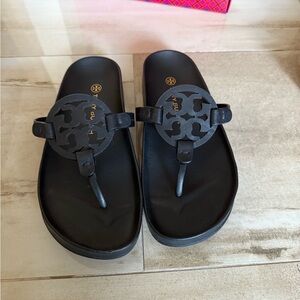 Tory Burch Black Slide Sandals